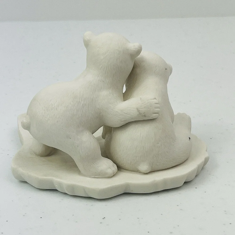 PartyLite Polar Bear Babies Cubs Tealight Holder P90348 Winter White Christmas - Picture 3 of 9